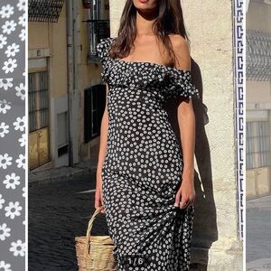 Daisy floral print dress - commense - size small